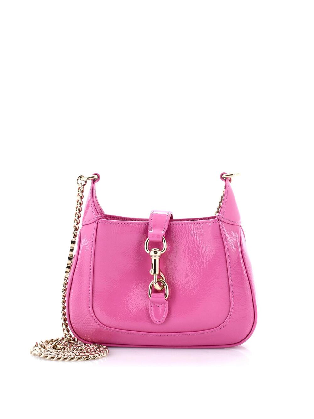 Gucci Jackie Notte Chain Hobo Patent #374643G19B
